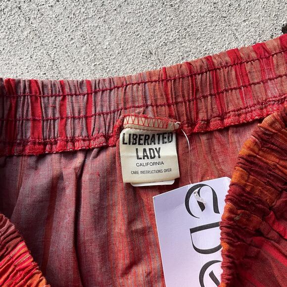 Vintage 60's orange and red midi skirt | size xs/s - Picture 4 of 6